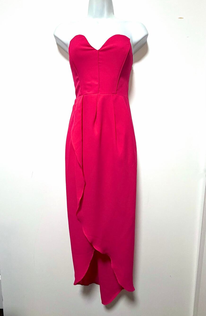 Lumiér by Bariano Fuchsia Pink Strapless Sweetheart Dress – Size S